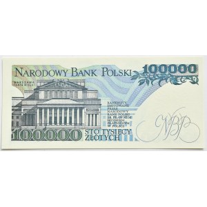 People's Republic of Poland, St. Moniuszko, 100,000 zlotys, 1990, BA series, UNC