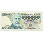 Third Republic of Poland, H. Sienkiewicz, 500,000 zlotys, 1990, L series, Warsaw, UNC