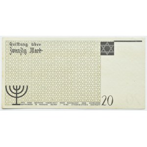 Łódź Ghetto, 20 marks, 1940, no watermark