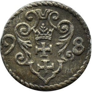 Zygmunt III Waza, denar 1598, Gdańsk