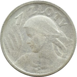 Second Polish Republic, Ears of Wheat, 1 zloty, 1924, Paris