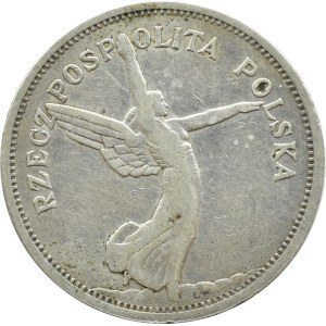 Second Polish Republic, Nike, 5 zlotych, 1928, Brussels