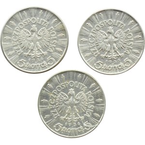 Second Polish Republic, Józef Piłsudski, 5 zlotych, 1934–1936, Warsaw