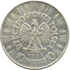 Second Polish Republic, Józef Piłsudski, 10 zlotych, 1935, Warsaw