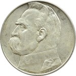 Second Polish Republic, Józef Piłsudski, 10 zlotych, 1937, Warsaw—NICE