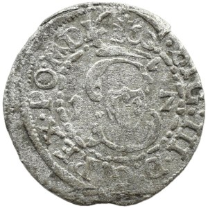 Sigismund III Vasa, 1617 szeląg with “Bogoria” and “Strzała” in the border, Vilnius L/LIT