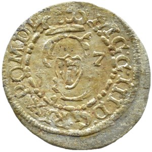 Sigismund III Vasa, 1617 shilling featuring Bogoria and Strzała, Vilnius SIGG III