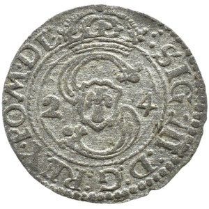 Sigismund III Vasa, 1624 Wadwicz shilling, Vilnius—STARS AND DOTS