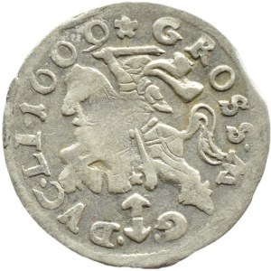 Sigismund III Vasa, grosz, 1609 LI/LI, Vilnius, ROSETTE