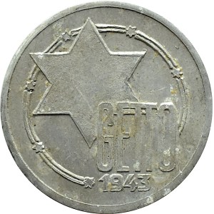 Getto Łódź, 10 marek 1943, aluminium, odm. 10/5