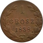 Nicholas I, 1 grosz, 1838 MW, Warsaw