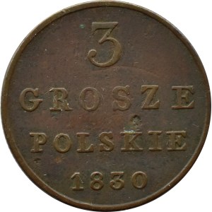 Nicholas I, 3 grosze, 1830 F.H., Warsaw