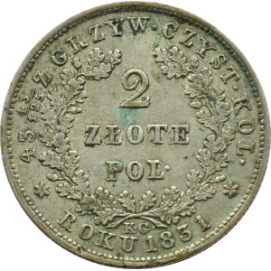 Novembrové povstanie, 2 zloté, 1831, K.G., Varšava