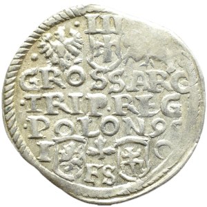 Zygmunt III Waza, trojak 1595, Bydgoszcz KRZYŻ