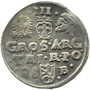 Sigismund III Vasa, 1598 trojak, Bydgoszcz, B ON THE RIGHT, RARE