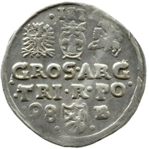 Sigismund III Vasa, 1598 trojak, Bydgoszcz, B ON THE RIGHT