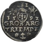 Sigismund III Vasa, 1592 SIG trojak, Vilnius, CHALECKI