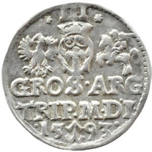 Sigismund III. Wasa, Dreiermünze von 1593, Vilnius, CHALECKI