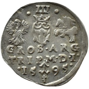 Sigismund III Vasa, 1595 trojak, Vilnius, CHALECKI and PRUS