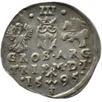 Sigismund III Vasa, 1595 trojak, Vilnius, CHALECKI and PRUS
