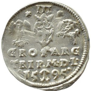 Zygmunt III Waza, trojak 1595, Wilno, CHALECKI