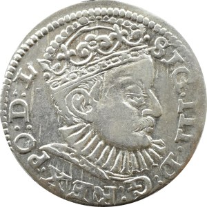 Sigismund III Vasa, 1588 trojak, Riga, LARGE HEAD