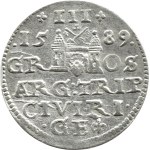 Zygmunt III Waza, trojak 1589, Ryga RZADSZY