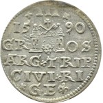Sigismund III Vasa, 1590 LI trojak, Riga, DOTS