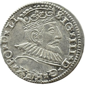 Sigismund III Vasa, 1591 trojak, Riga — A DIFFERENT DESIGN OF THE ONE-COIN DENOMINATION