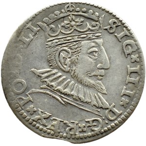 Zygmunt III Waza, trojak 1591, Ryga KORONA TYPU 1