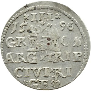 Sigismund III Vasa, 1596 LI trojak, Riga