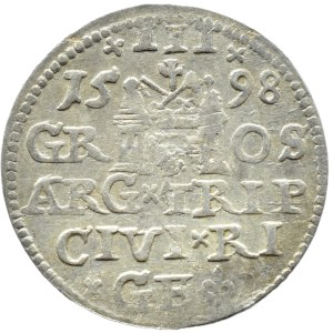Zygmunt III Waza, trojak 1598, Ryga LI