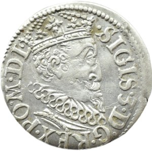 Sigismund III Vasa, 1619 trojak, Riga—RARE