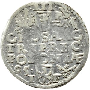 Zygmunt III. Vasa, trojak z roku 1595 IF, Poznaň SIGI 3