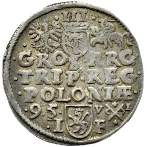 Zygmunt III Waza, trojak 1595 IF/VI, Poznań SIGI III
