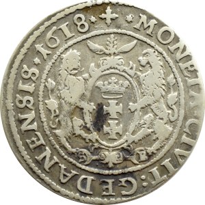 Sigismund III Vasa, 1618 PRVS:+/SB, Gdańsk