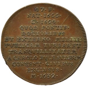 Szwecja, XVIII w., Zygmunt III Waza (1594-1632) medal połowa XVIII w, PIĘKNY