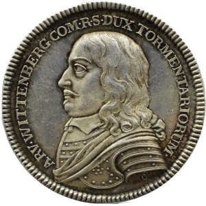 Sweden, medal struck in 1826 to commemorate the death of Arvid Wittenberg in 1657 in Zamość, SILVER