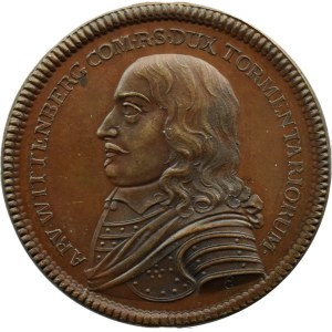 Sweden, medal struck in 1826 to commemorate the death of Arvid Wittenberg in 1657 in Zamość, BRONZE