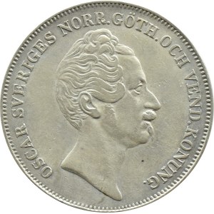 Sweden, Oskar I, 1 riksdaler specie, 1848, Stockholm