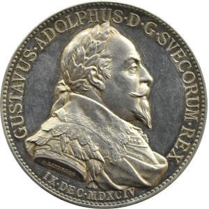 Sweden, medal from 1894, 300th anniversary of the birth of Gustav II Adolf, marked Lindberg