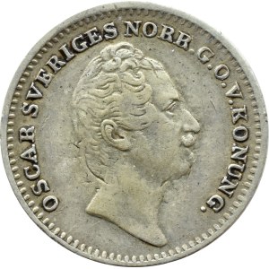 Sweden, Oscar I, 1/16 thaler (1/16 riksdaler specie) 1848 A.G., Stockholm