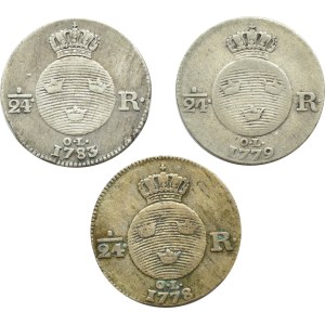 Sweden, Gustav III Vasa, 1/24 thaler (riksdaler) coin, 1778–1783 O.L., Stockholm