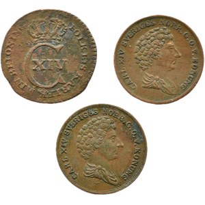 Szwecja, Karol XIV Jan, lot 1/6 skilling 1830-1832, Sztokholm