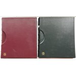 Leuchtturm, 2 Grande Classic albums with cases in burgundy and green (6)