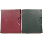 Leuchtturm, 2 Grande Classic albums with cases in burgundy and green (6)