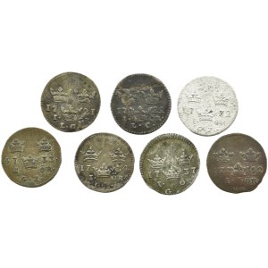 Svezia, Federico I d’Hesse, moneta da 1 öre d’argento, 1721-1742, Stoccolma