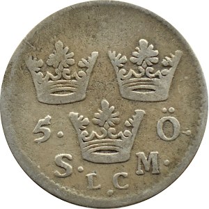 Sweden, Charles XII, 5 öre, 1709, Stockholm