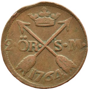 Sweden, Adolf Frederick, 2 öre, 1764, Avesta