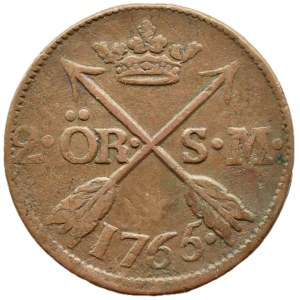 Suède, Adolf Frédéric, 2 öre 1765, Avesta